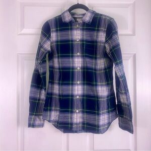 J. Crew plaid button down blouse